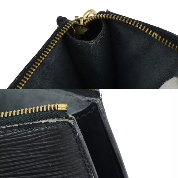 LOUIS VUITTON LV Pochette Accessoires Hand Bag Epi Leather Black - Picture 3 of 16